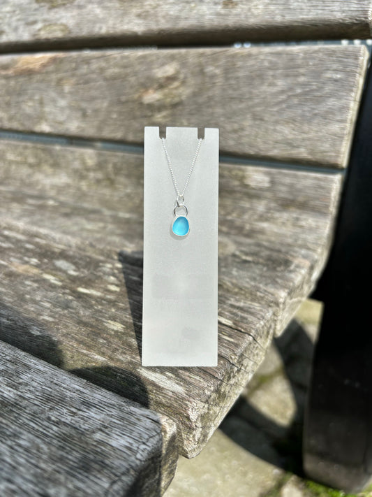 Sea Blue Seaglass Necklace