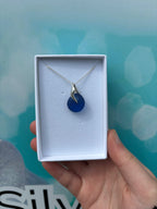 Colbolt Blue Seaglass Necklace
