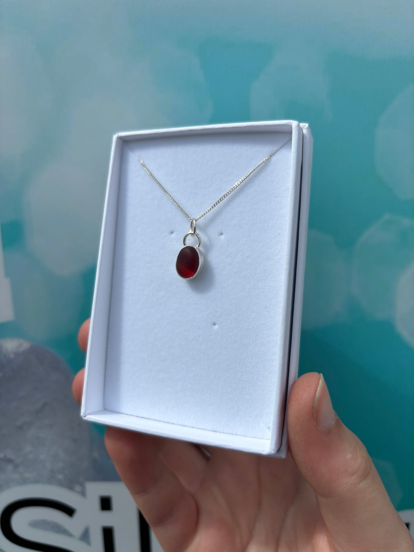 Red Seaglass Necklace