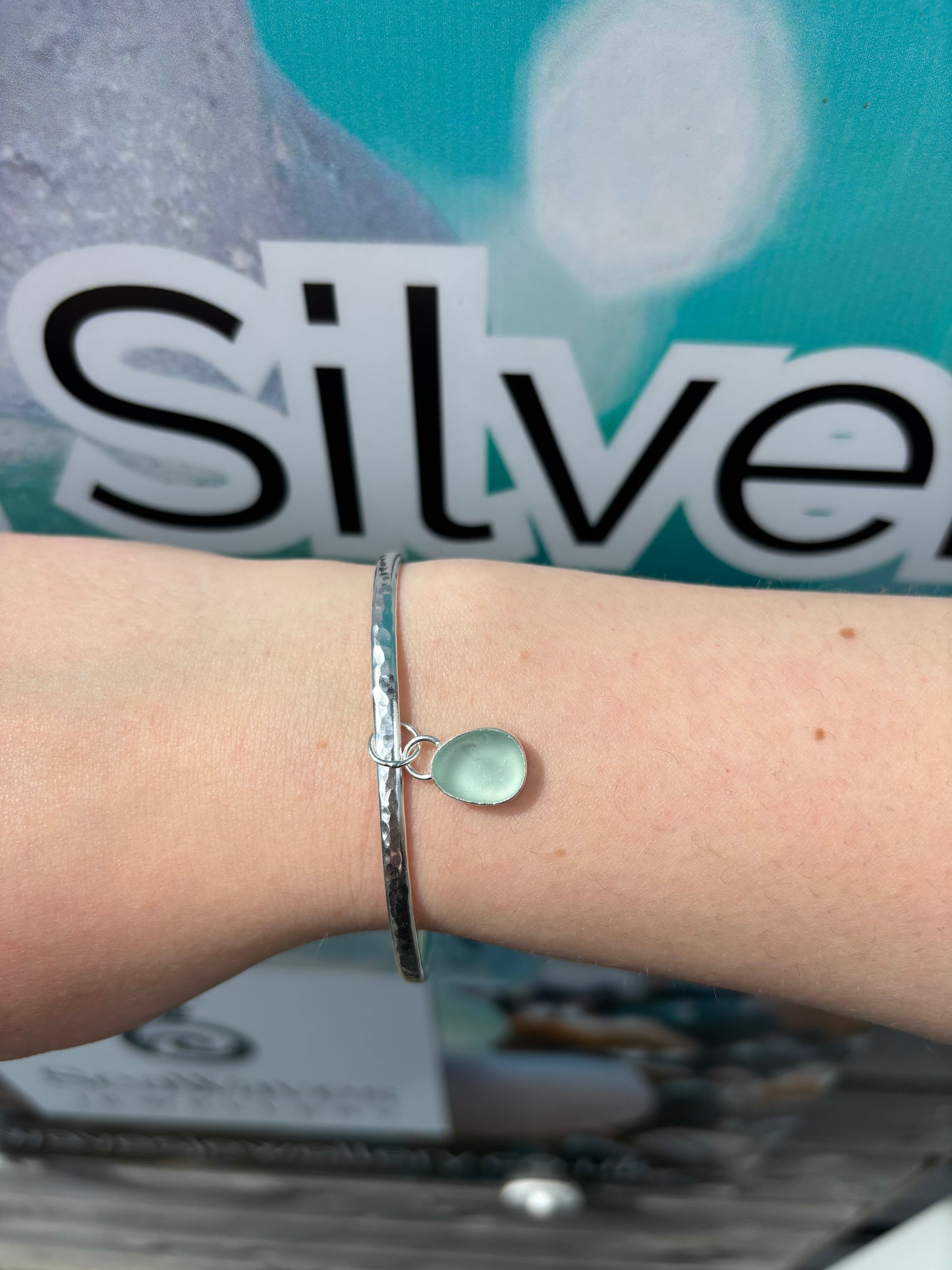 Seafoam Seaglass Bangle