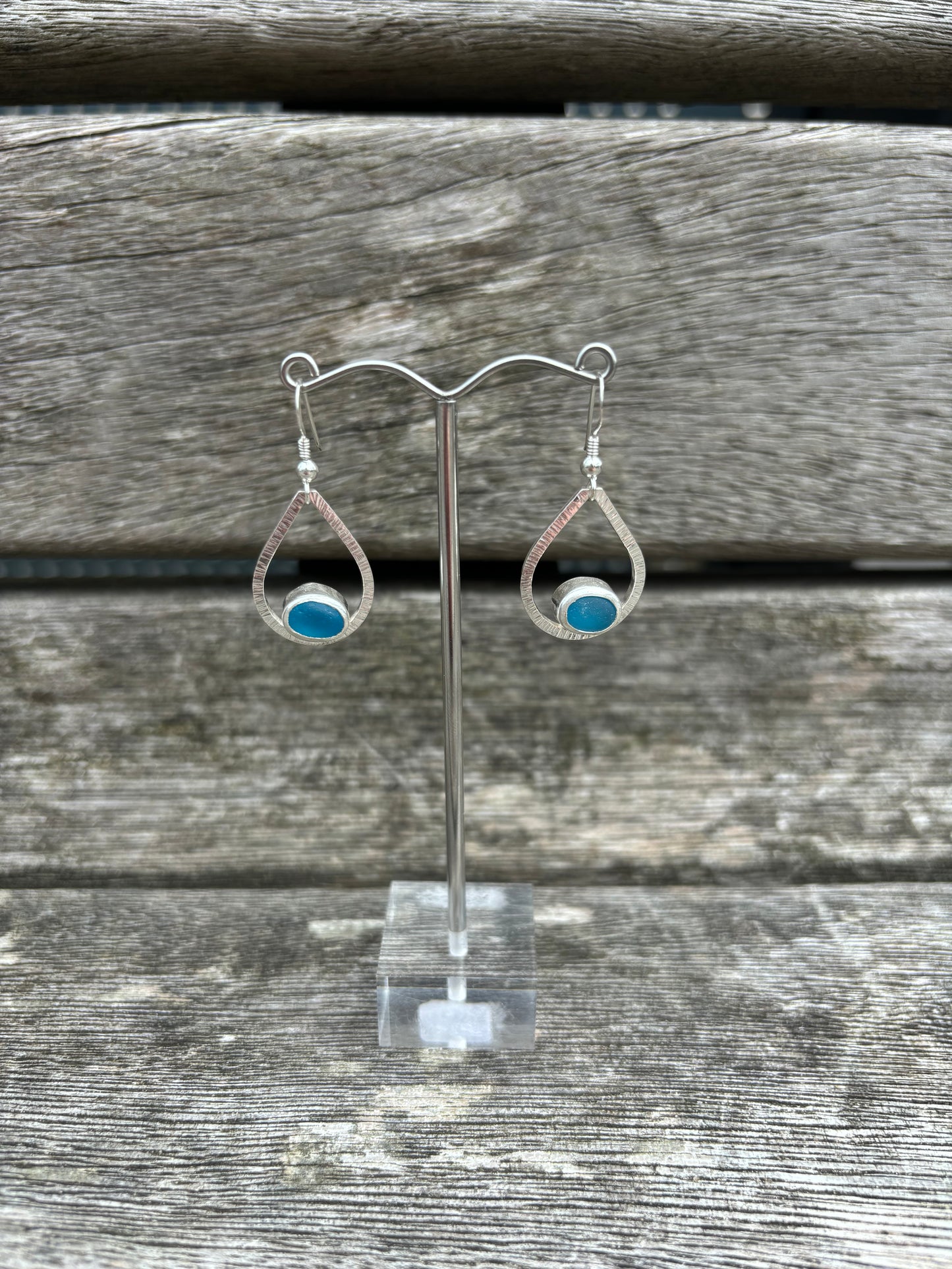 Sea Blue Seaglass Earrings