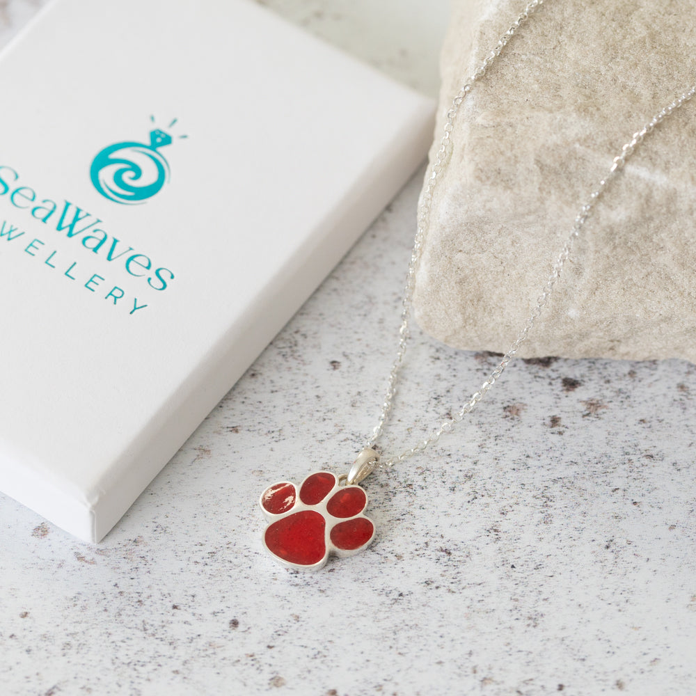 Paw Print Memorial Necklace