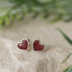 Heart Stud Memorial Earrings