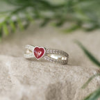 Heart Sparkle Memorial Ring