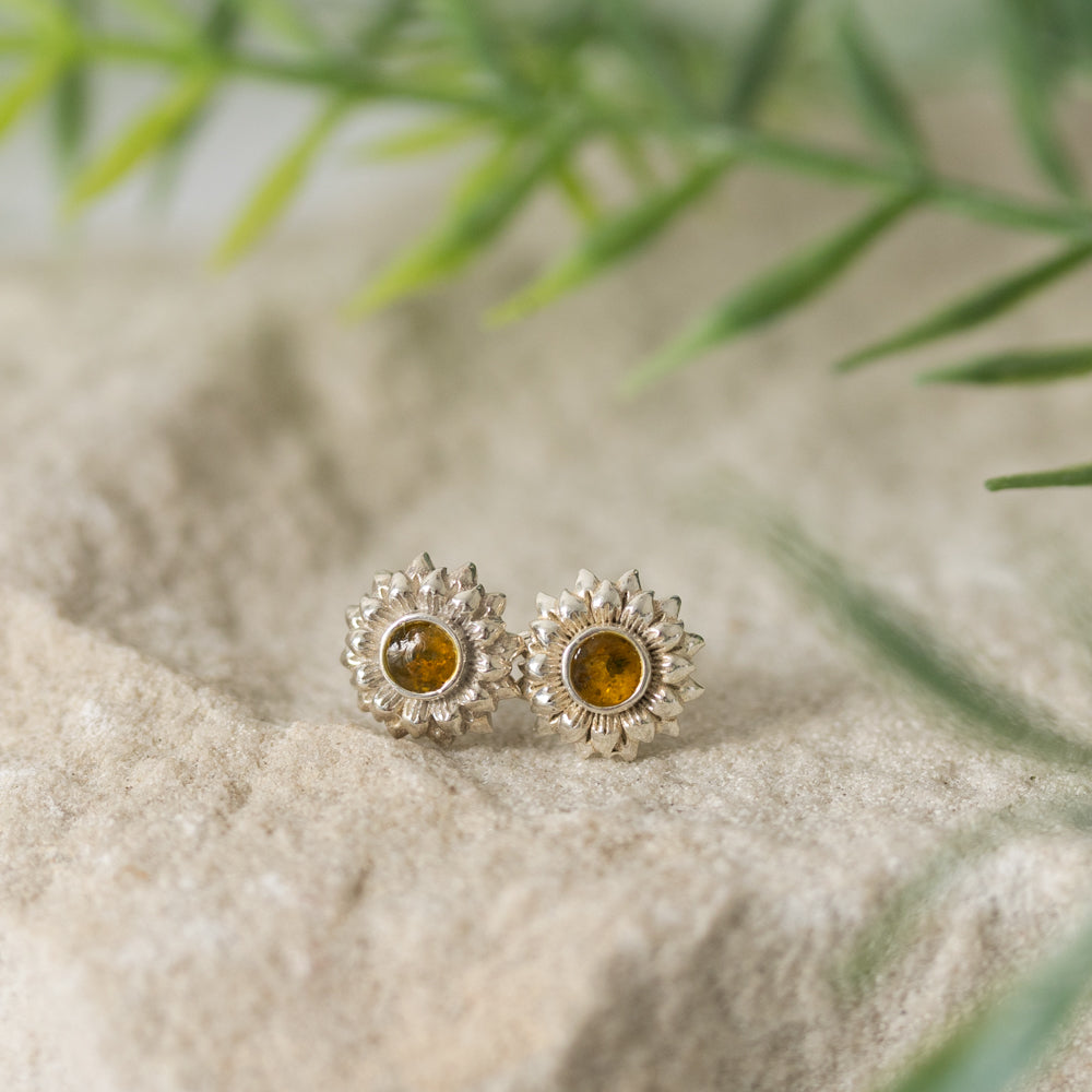 Sunflower Stud Memorial Earrings