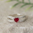 Heart Sparkle Memorial Ring