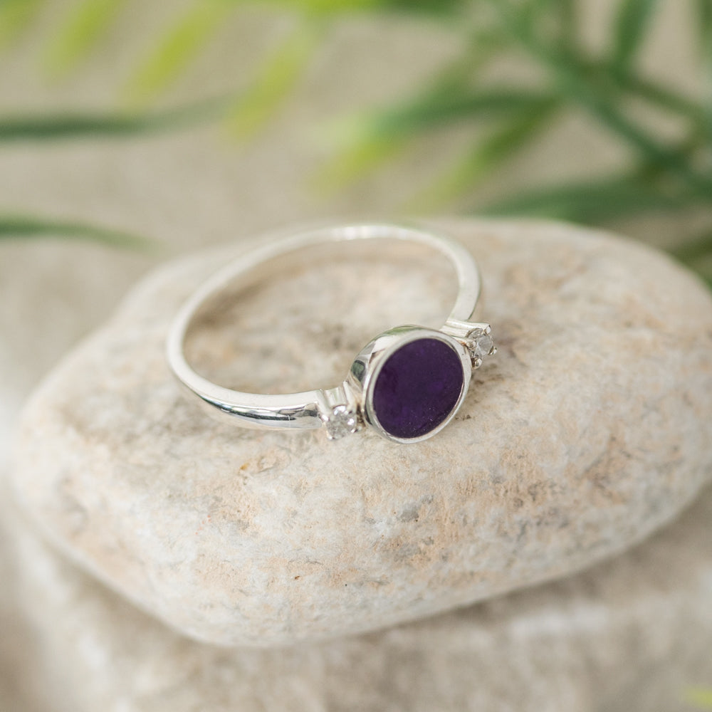 Circle Sparkling Memorial Ring