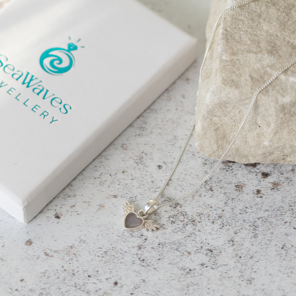 Cupid Heart Memorial Necklace