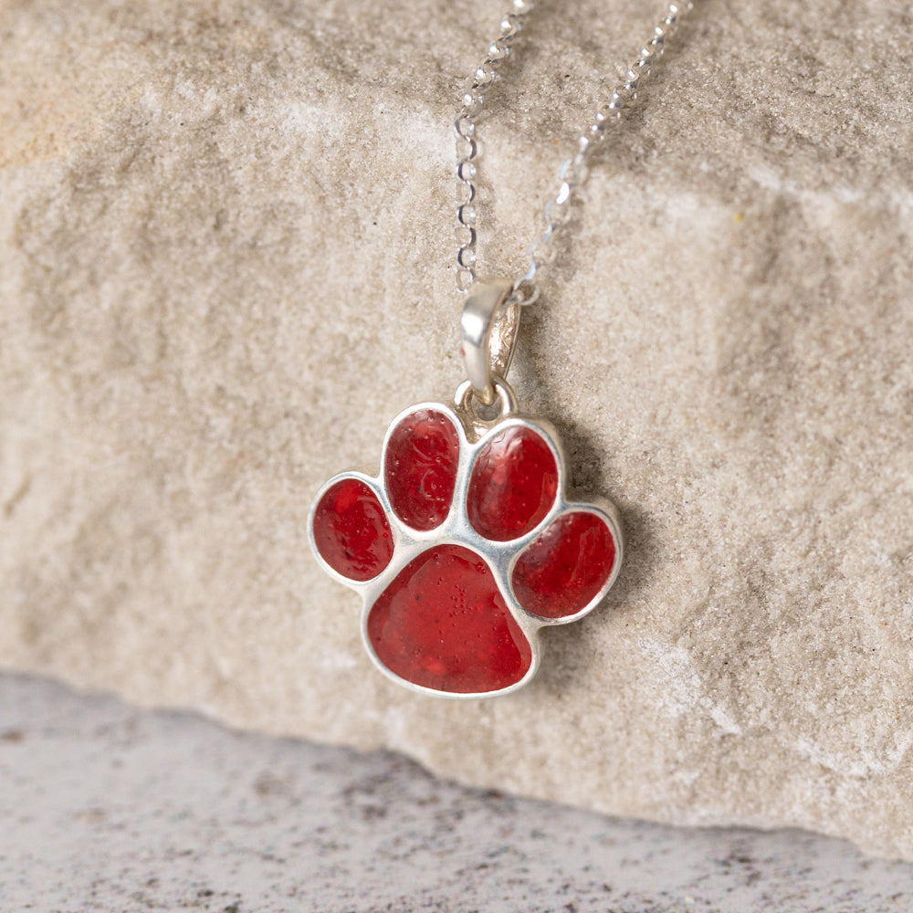Paw Print Memorial Necklace