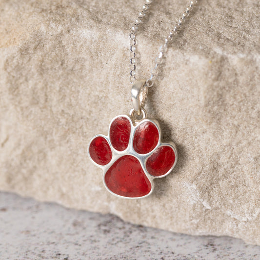 Paw Print Memorial Necklace