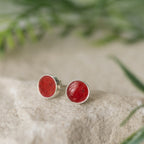 Circle Stud Memorial Earrings