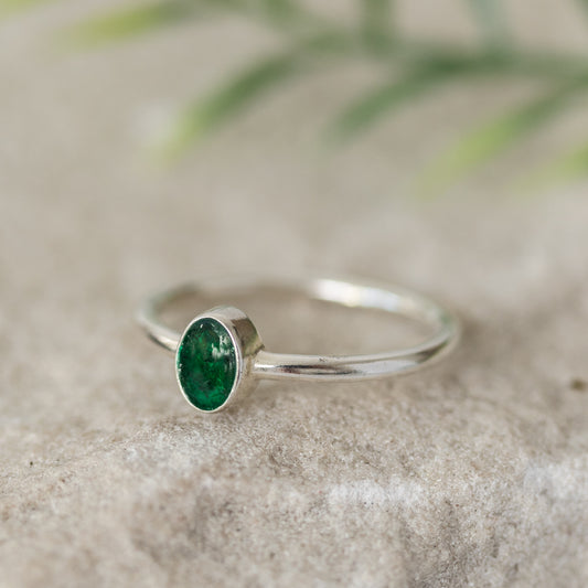 Tiny Oval Memorial Ring