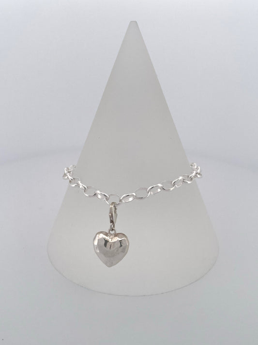 Hammered Heart Charm