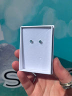 March CZ Studs - Light Blue