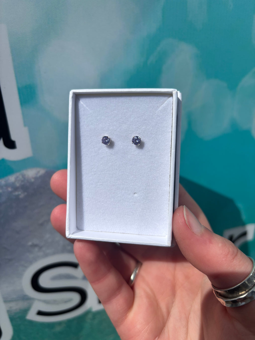 June CZ Studs - Lavender