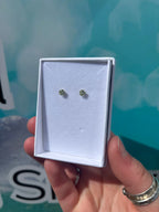 August CZ Studs - Lime Green