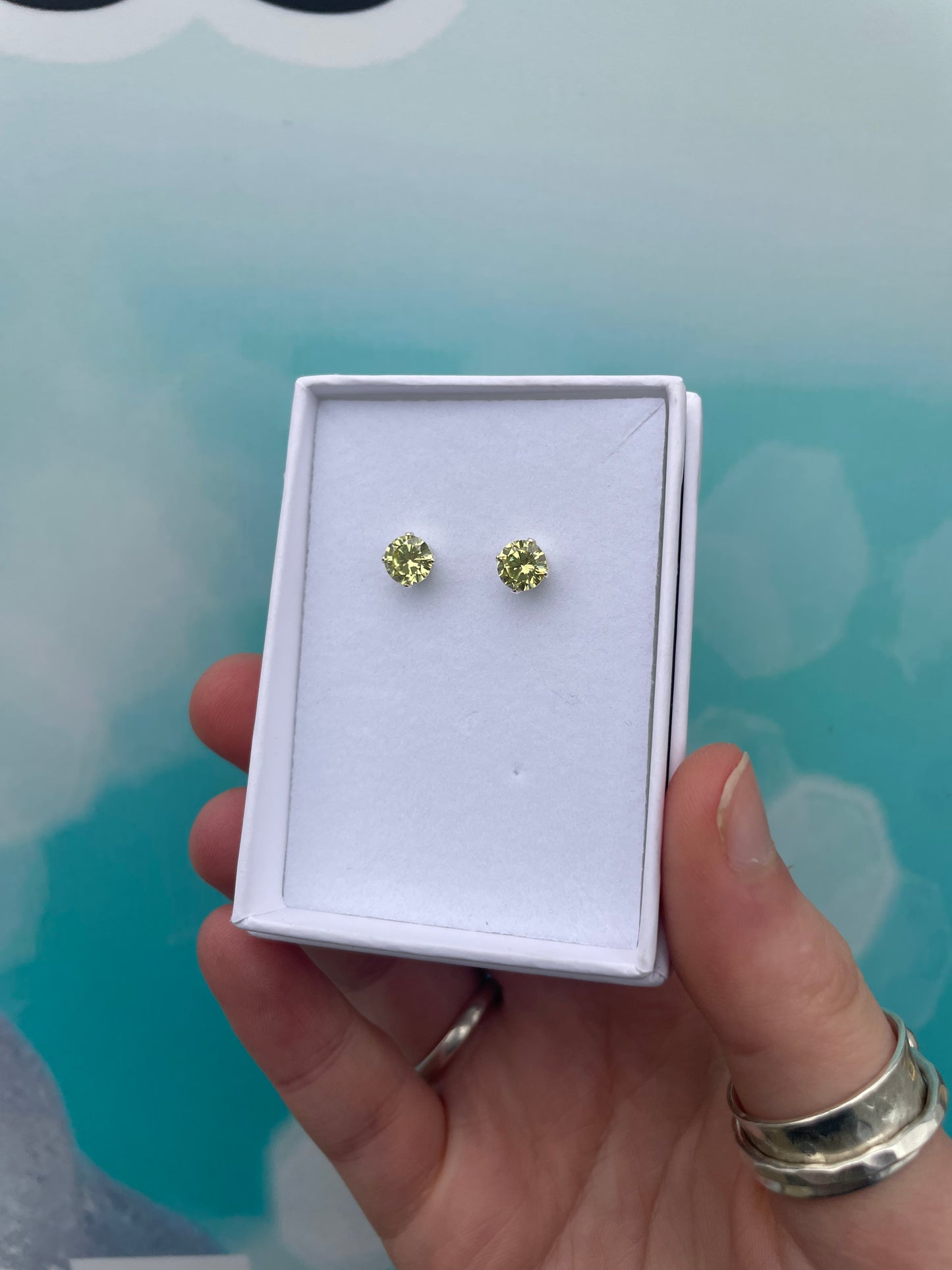 6mm Cubic Zirconia Studs