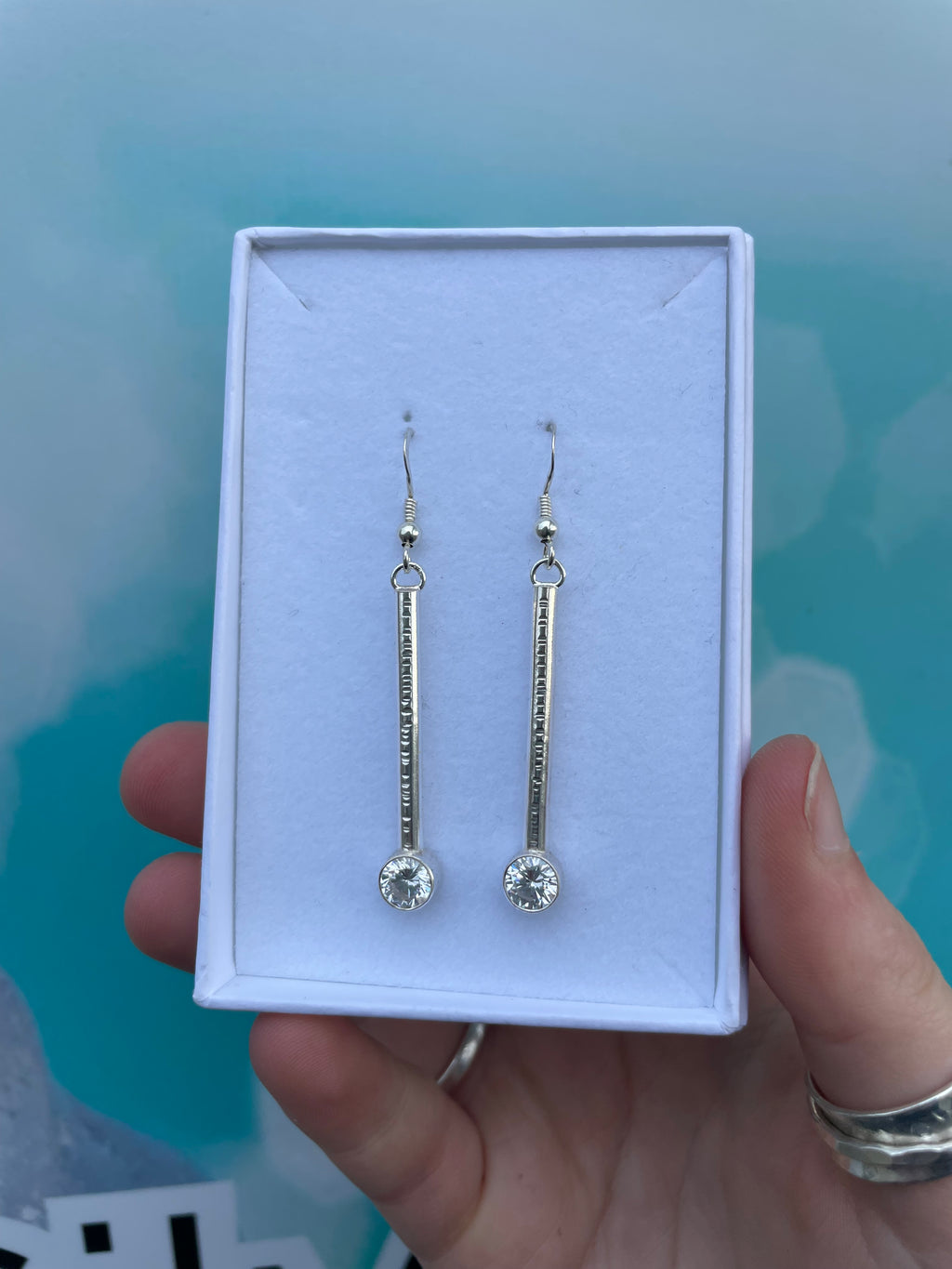 6mm Cubic Zirconia Drop Earrings