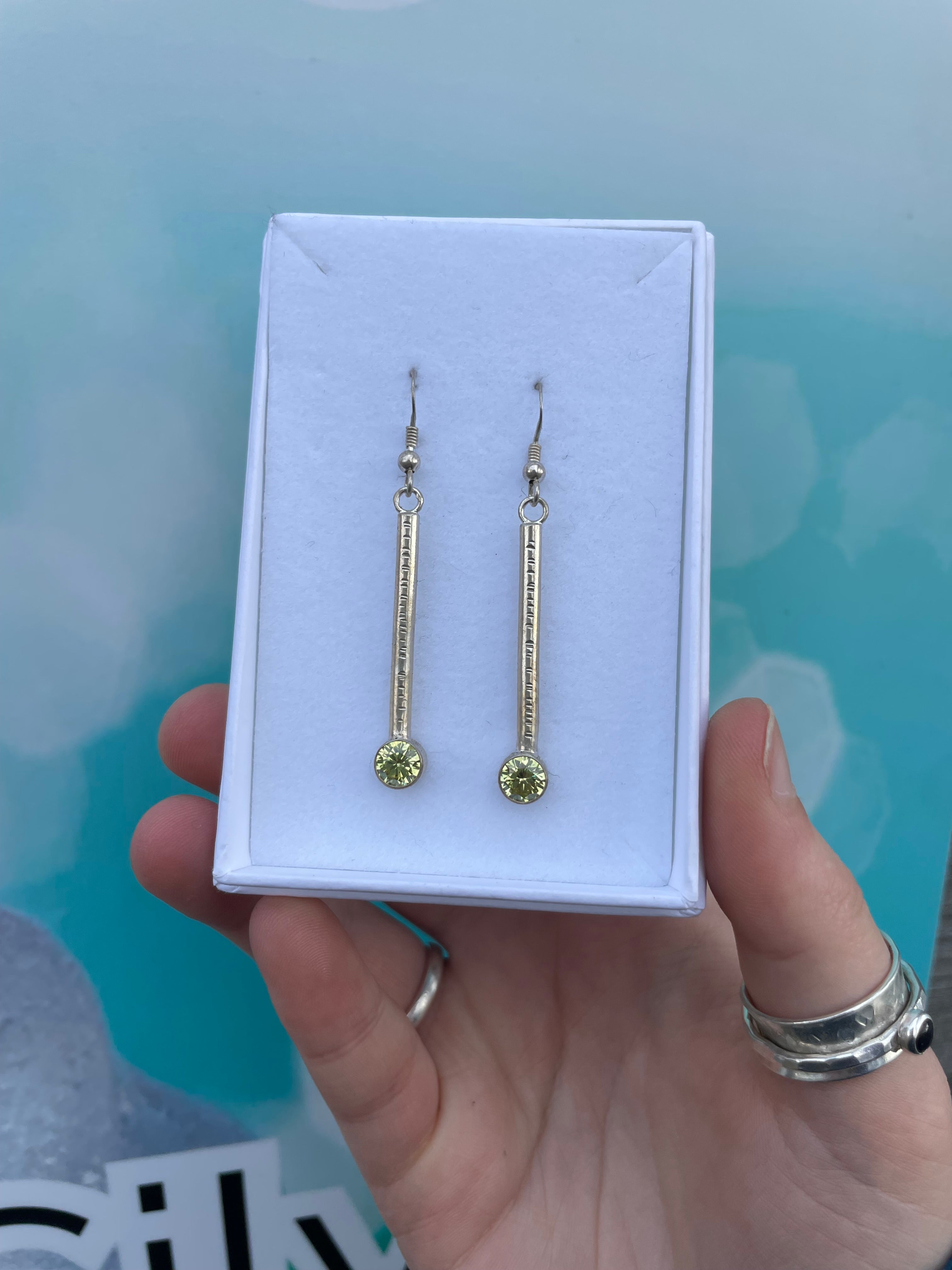 6mm Cubic Zirconia Drop Earrings