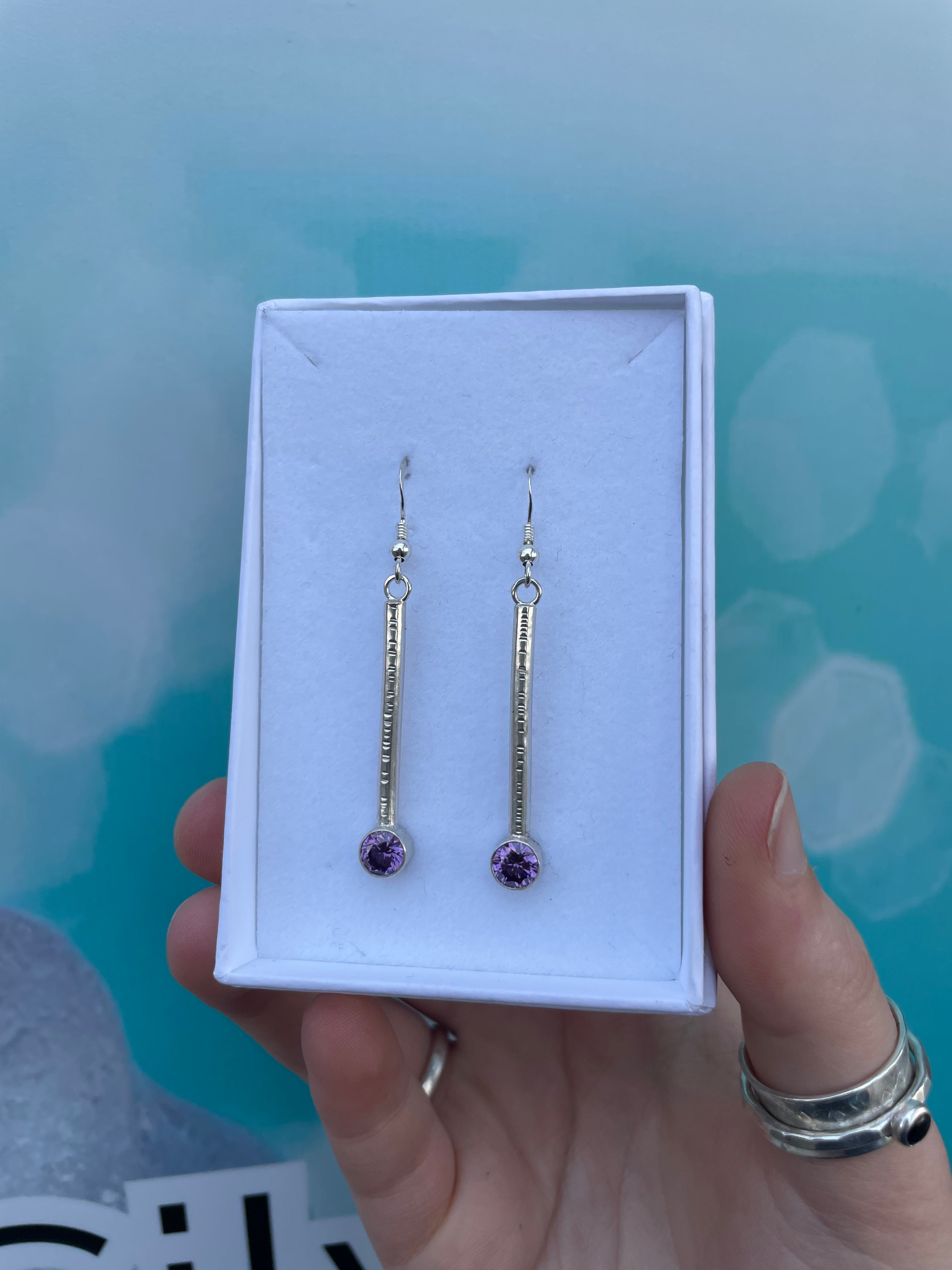 6mm Cubic Zirconia Drop Earrings