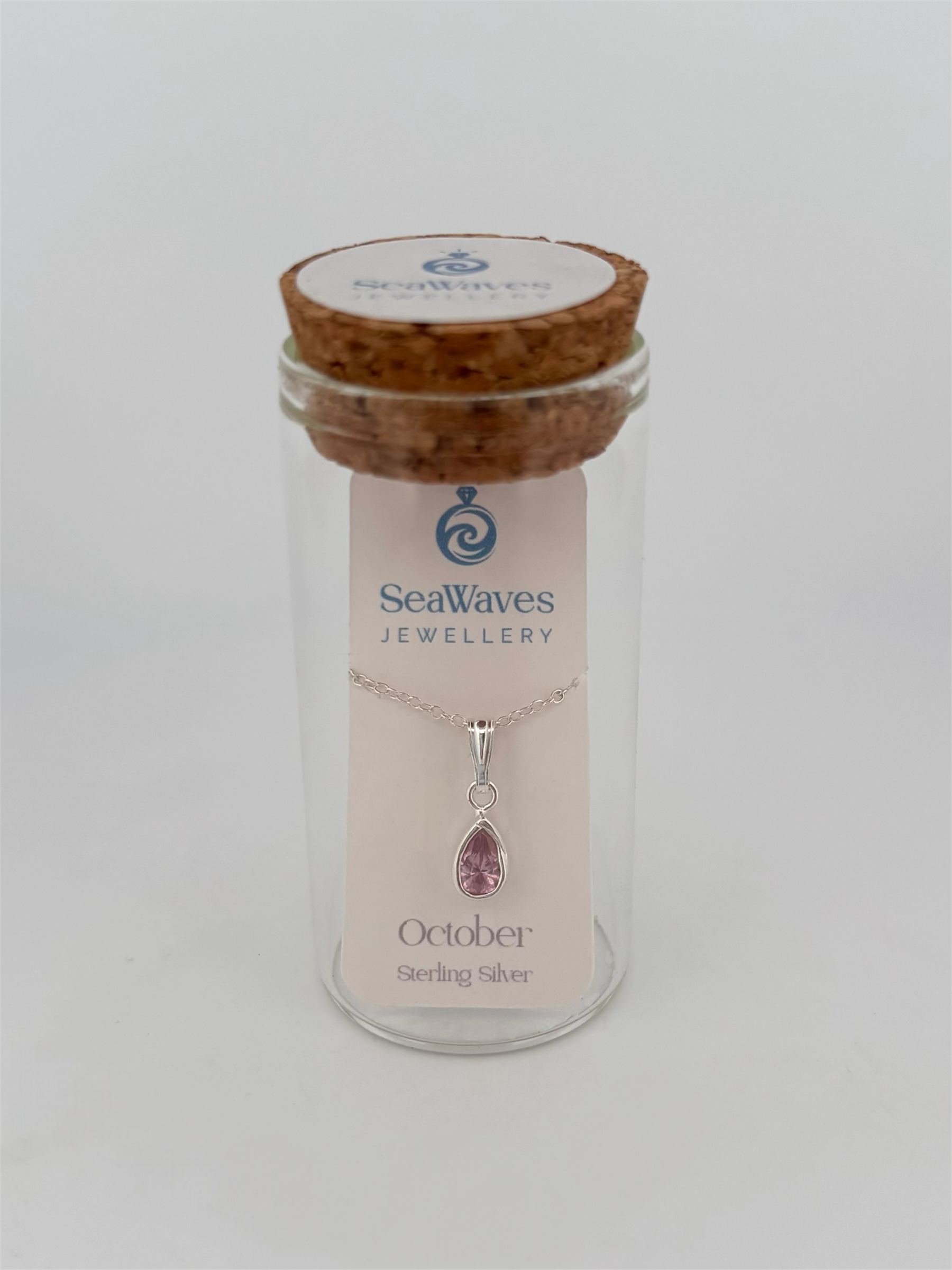 October CZ Necklace - Pink