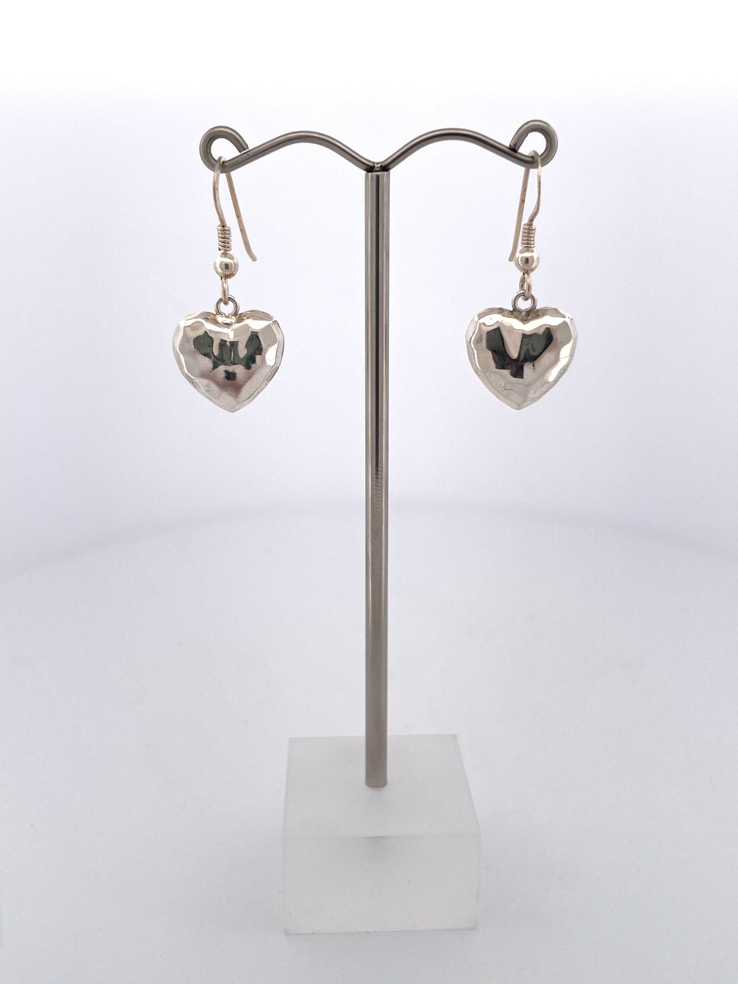 Hammered Heart Earrings