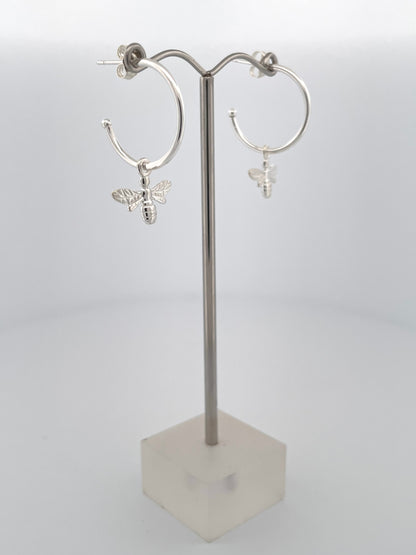 Bee Silver Earrings