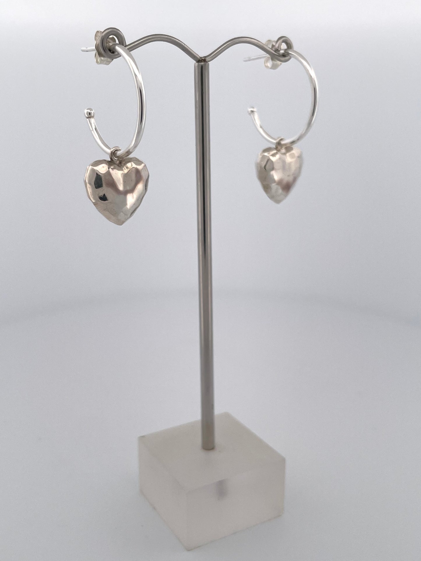 Hammered Heart Earrings