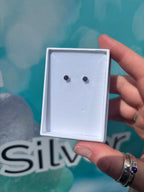 February CZ Studs - Purple