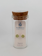 August CZ Studs - Lime Green