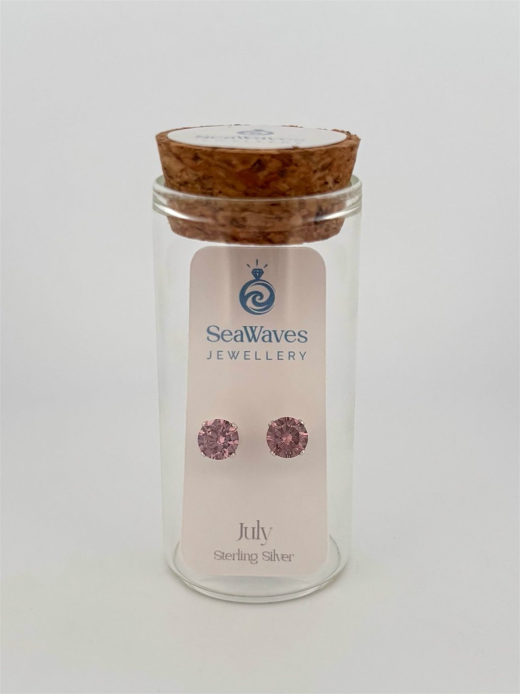 July CZ Studs - Dusty Pink