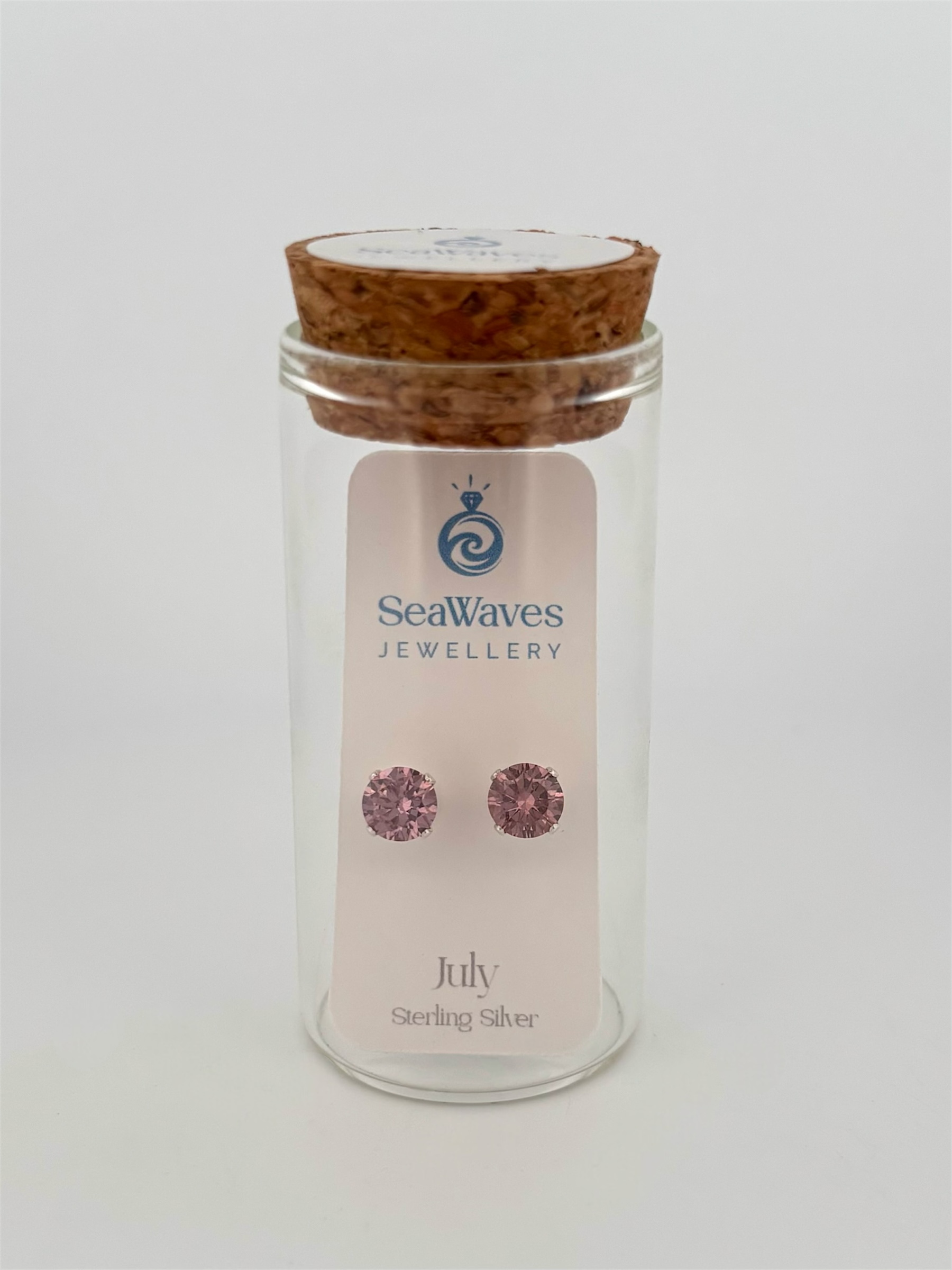 July CZ Studs - Dusty Pink