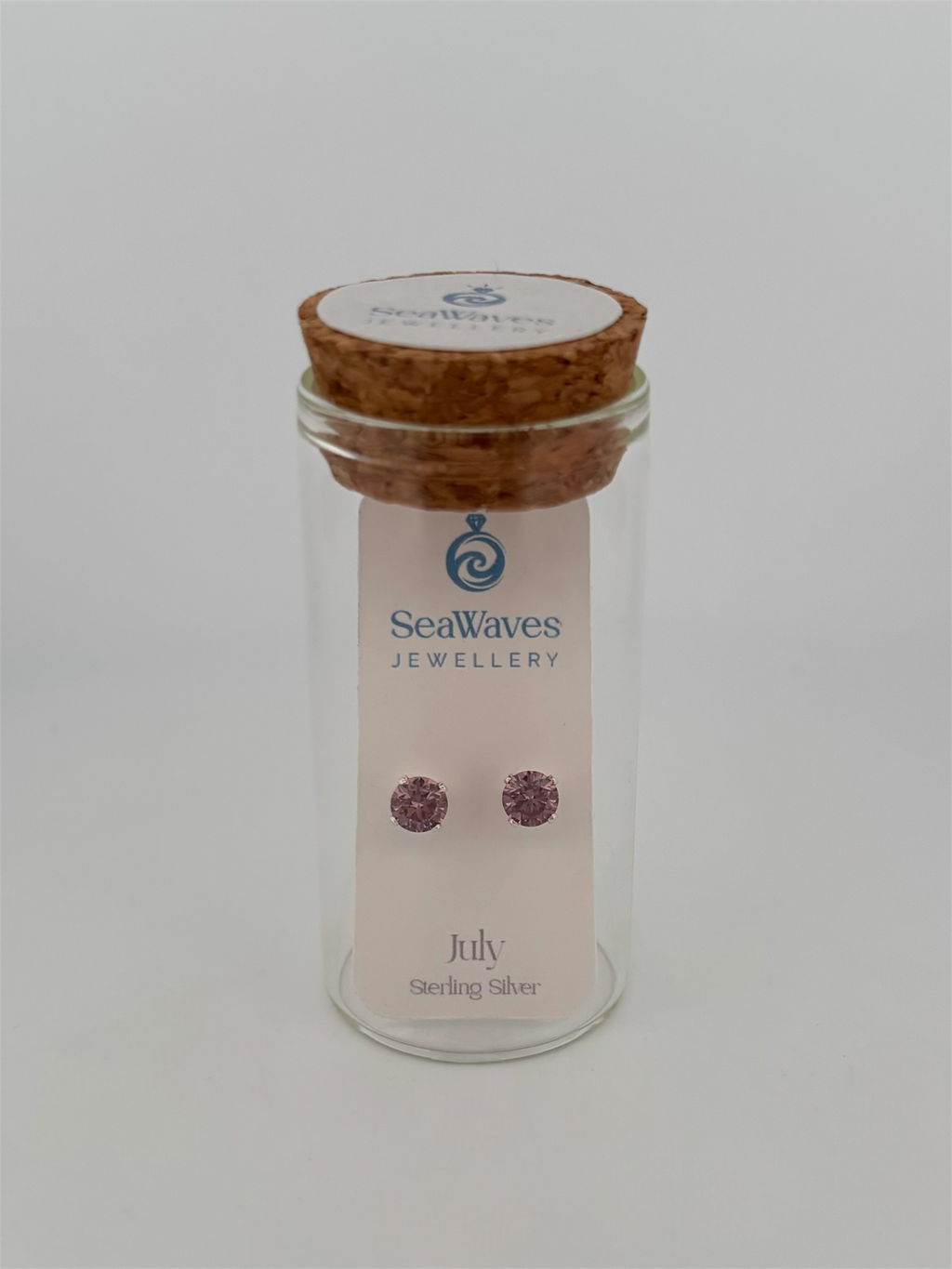 July CZ Studs - Dusty Pink