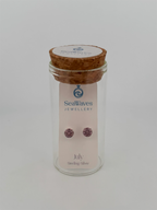 July CZ Studs - Dusty Pink