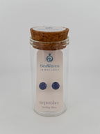 September CZ Studs - Dark Blue