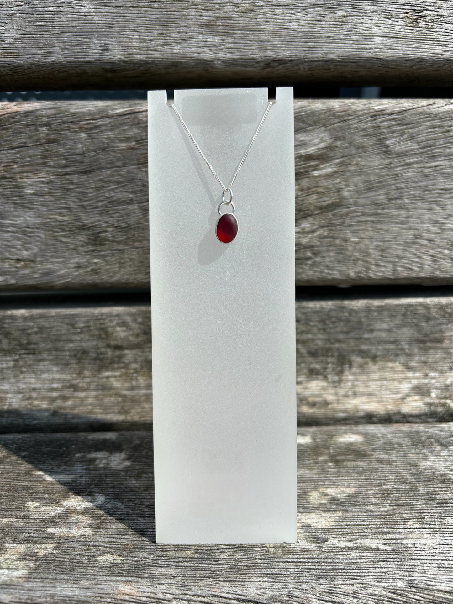 Red Seaglass Necklace