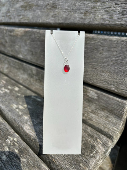 Red Seaglass Necklace