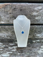 Bright Blue Seaglass Necklace