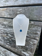 Bright Blue Seaglass Necklace