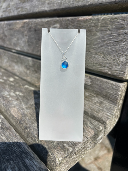 Multi Blue Seaglass Necklace
