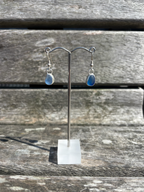 Multi Blue Seaglass Drop Earrings
