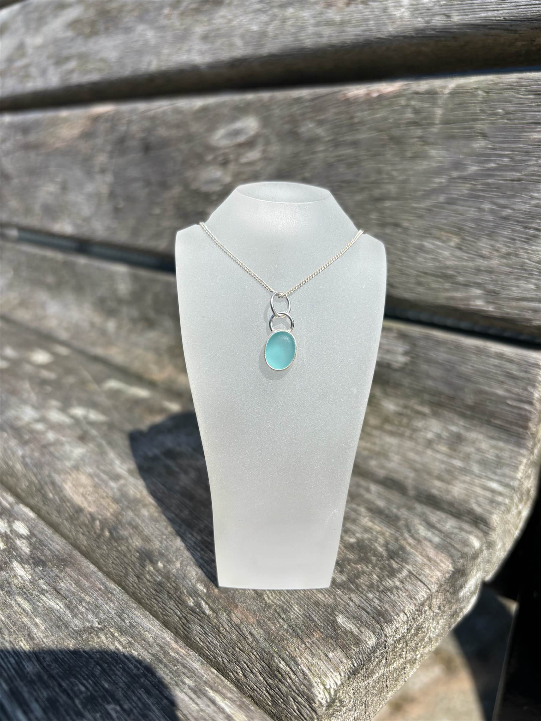 Sea Blue Seaglass Necklace