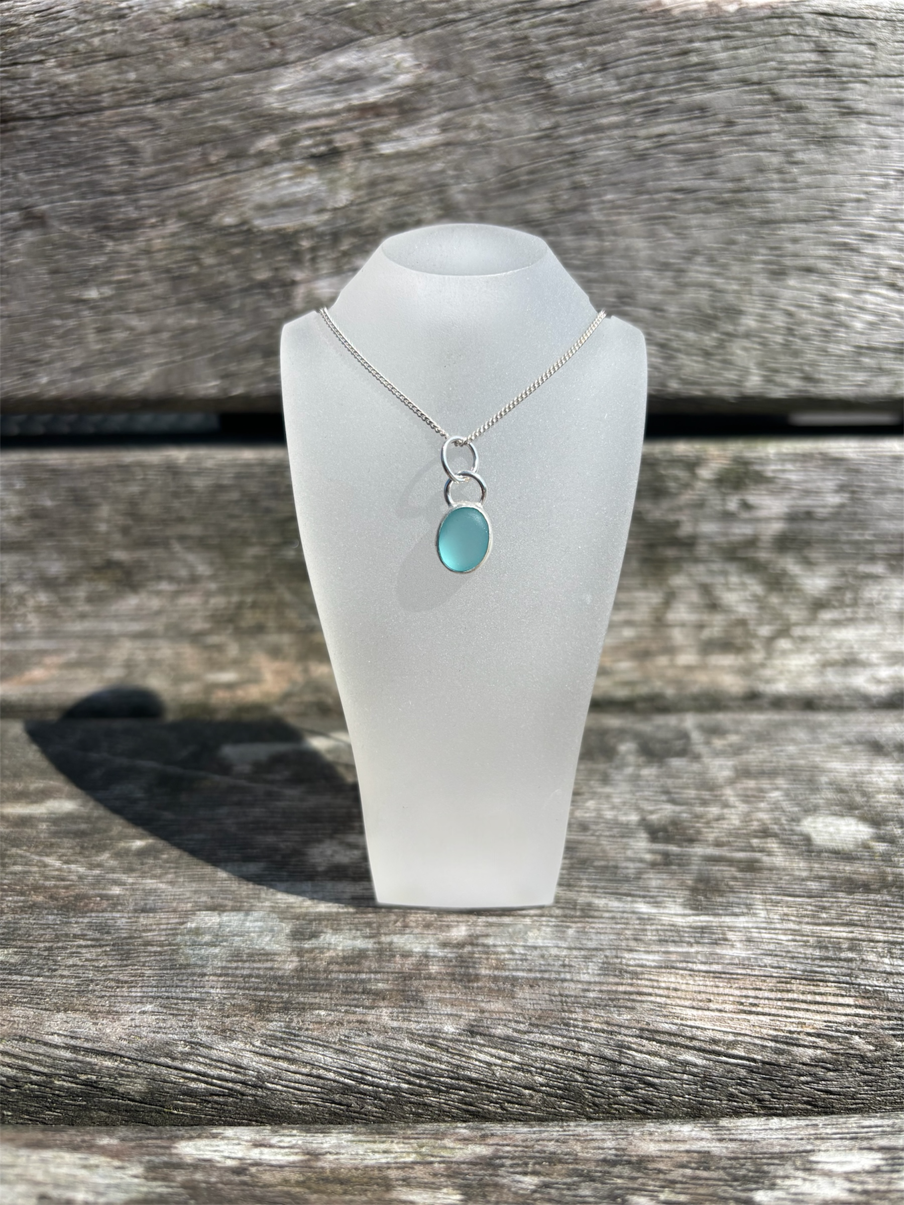 Sea Blue Seaglass Necklace