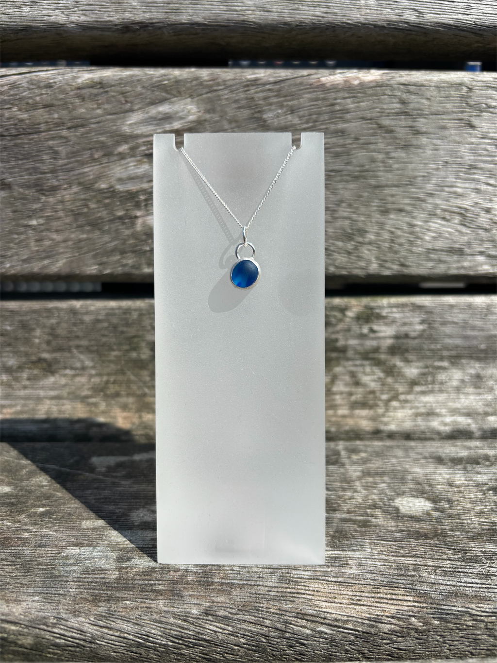 Multi Blue Seaglass Necklace