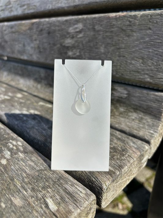 White Seaglass Necklace