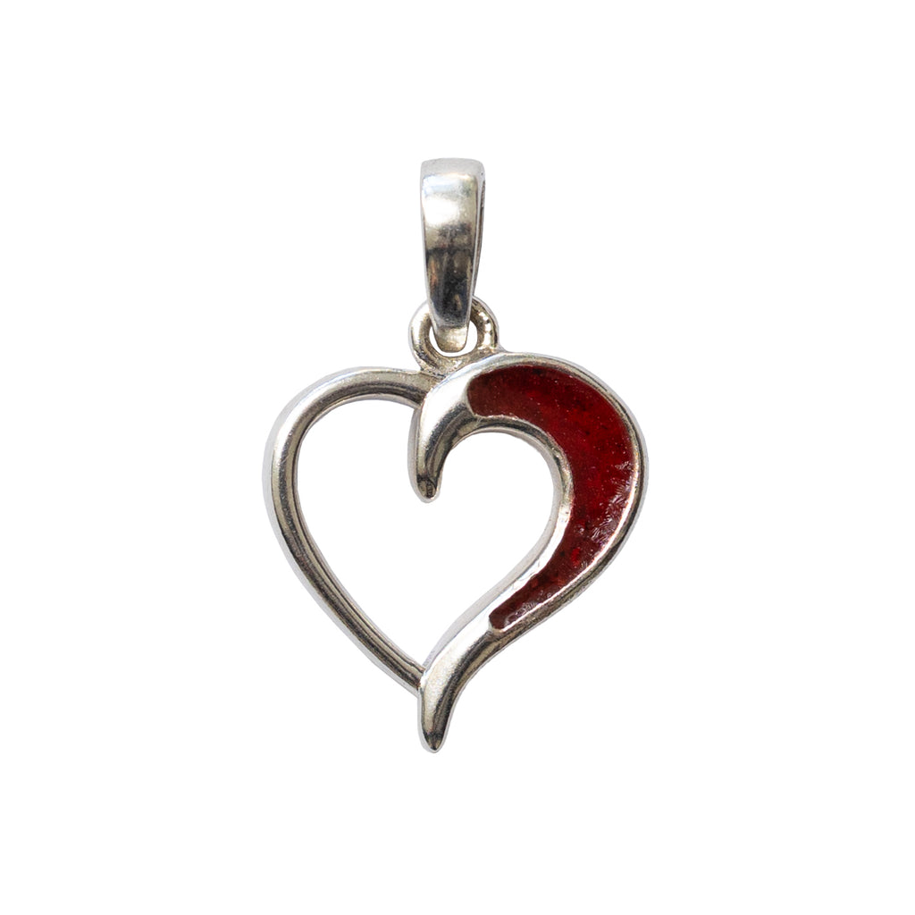 Hollow Heart Memorial Necklace
