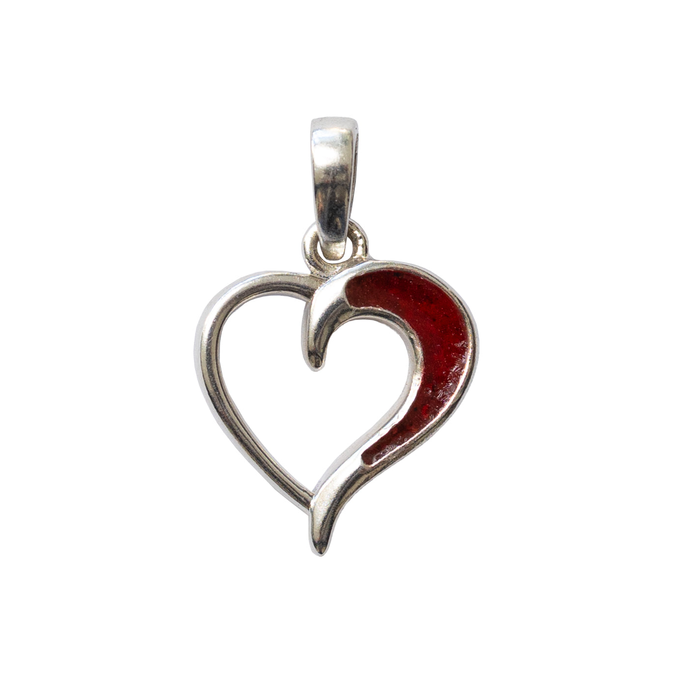 Hollow Heart Memorial Necklace