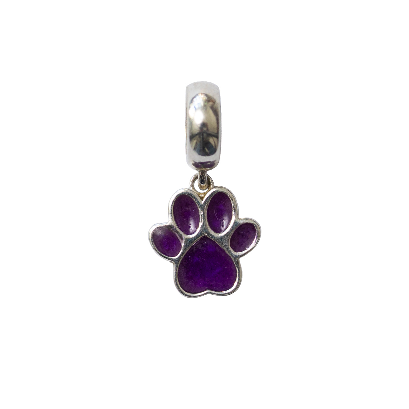 Paw Print Memorial Dangle Charm