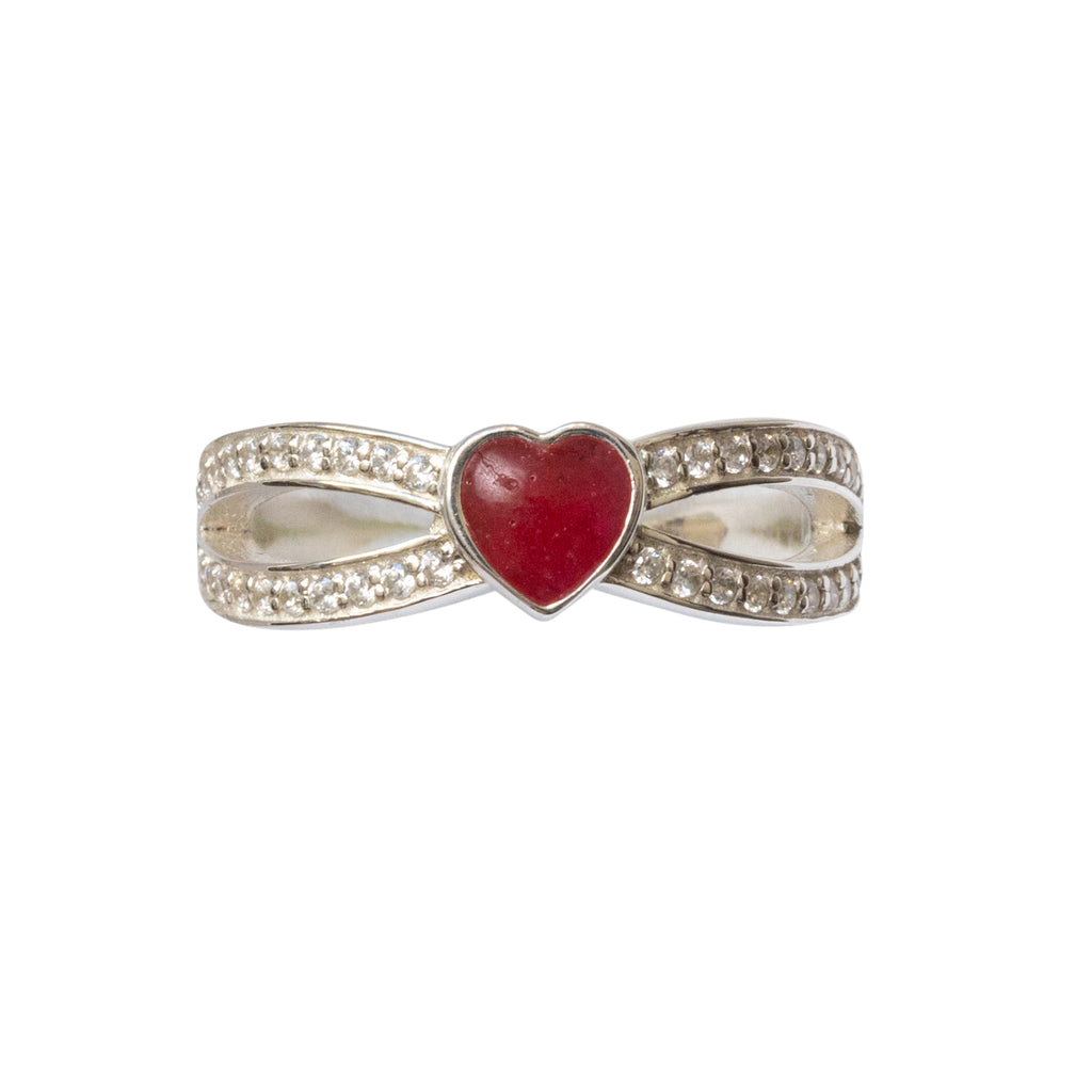 Heart Sparkle Memorial Ring