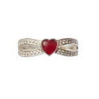 Heart Sparkle Memorial Ring